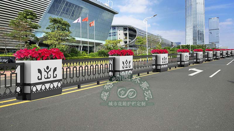 市政道路隔離PVC花箱護欄