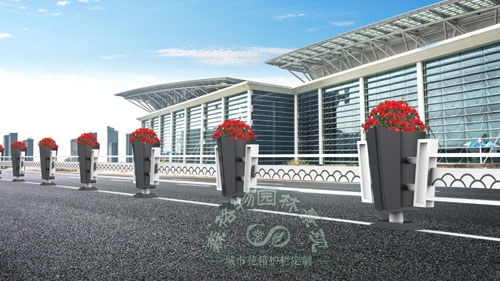 四海升平鍍鋅鋼花箱鐵藝護欄