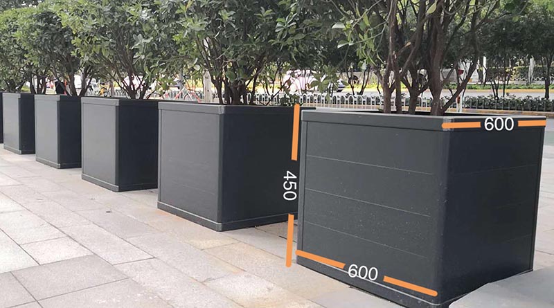 鋁合金花箱在不同的場景下常規尺寸是多少