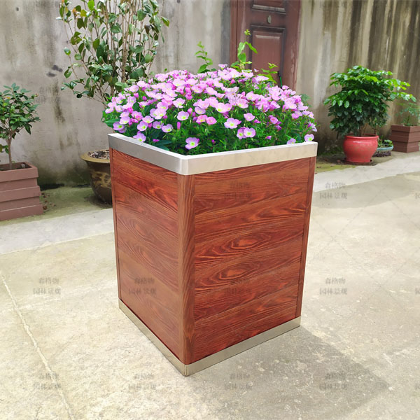 廣場商超小型不銹鋼花箱