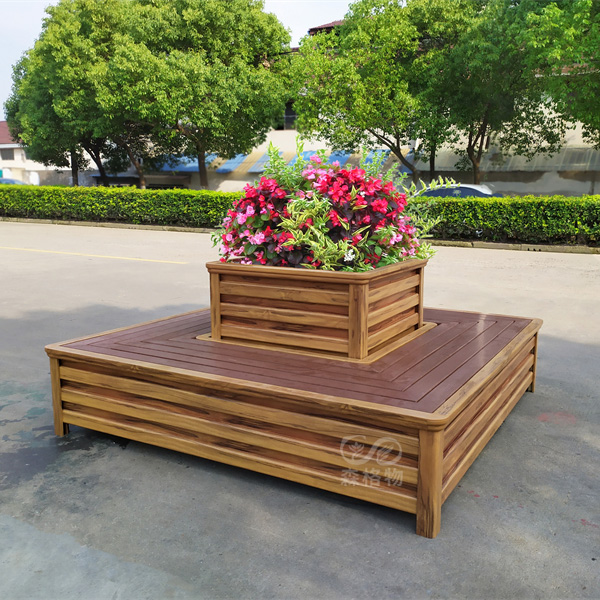 公園鋁合金花箱座椅