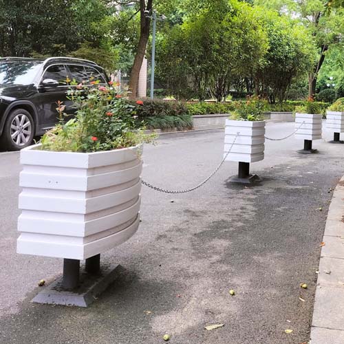 一桶一鏈道路鈑金花箱