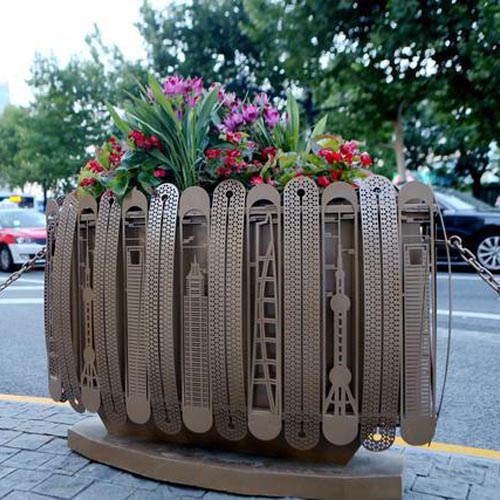 藝術雕刻金屬花箱