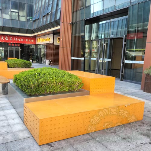 噴漆不銹鋼花箱座椅