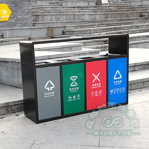 天門四分類不銹鋼垃圾桶果皮箱