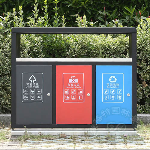 信陽三分類金屬垃圾箱