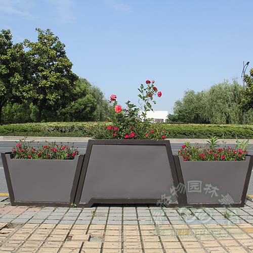 人行道不銹鋼組合花箱