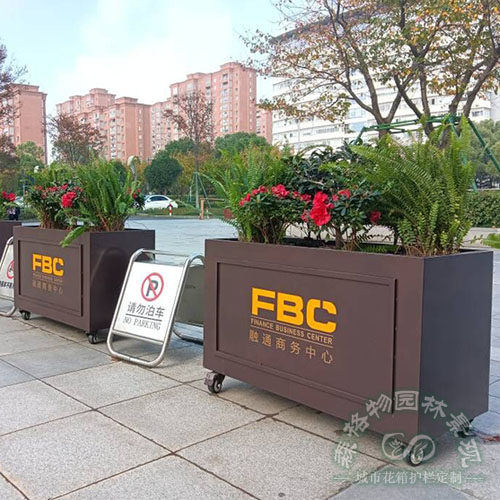 商業街不銹鋼移動花箱