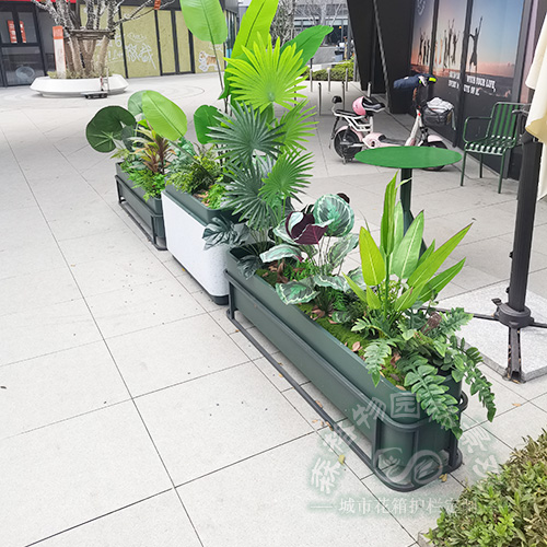 商業街庭院風花箱隔斷