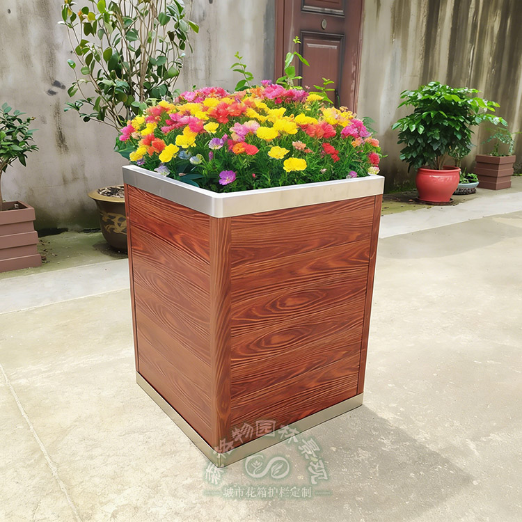 呂梁庭院不銹鋼包邊鋁合金花箱