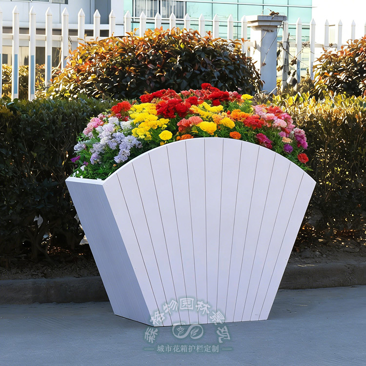 哈爾濱白色扇形pvc花箱