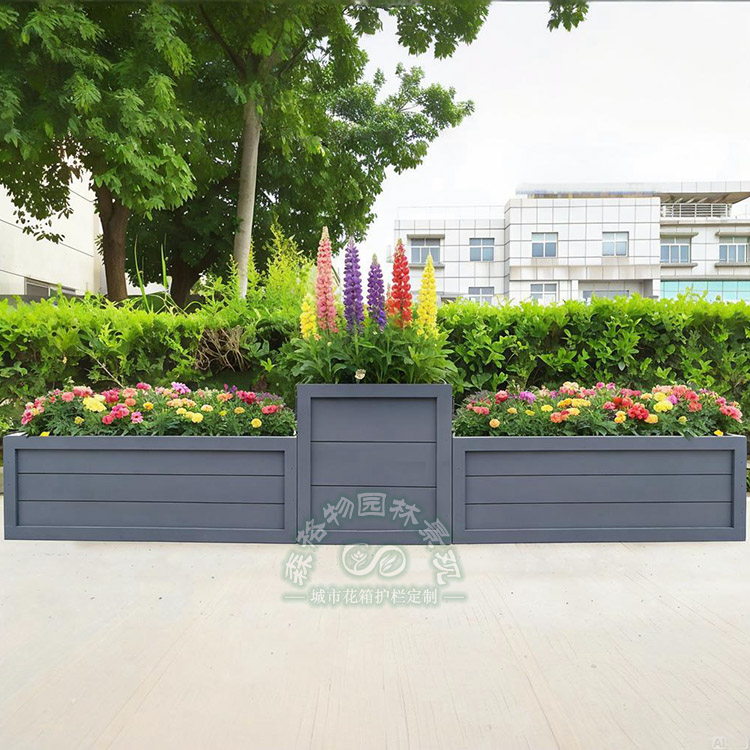 廣西高低組合道路PVC花箱