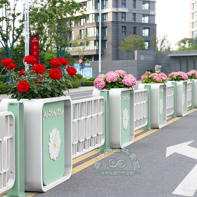 多彩不銹鋼花箱護欄