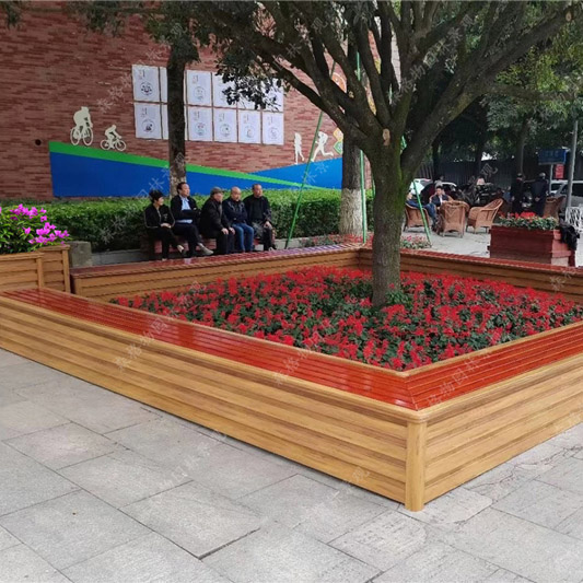 四方形鋁合金樹圍花箱樹池