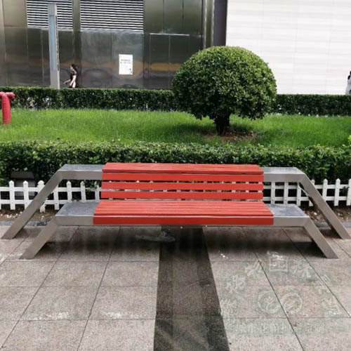 戶外塑木不銹鋼公園椅坐凳